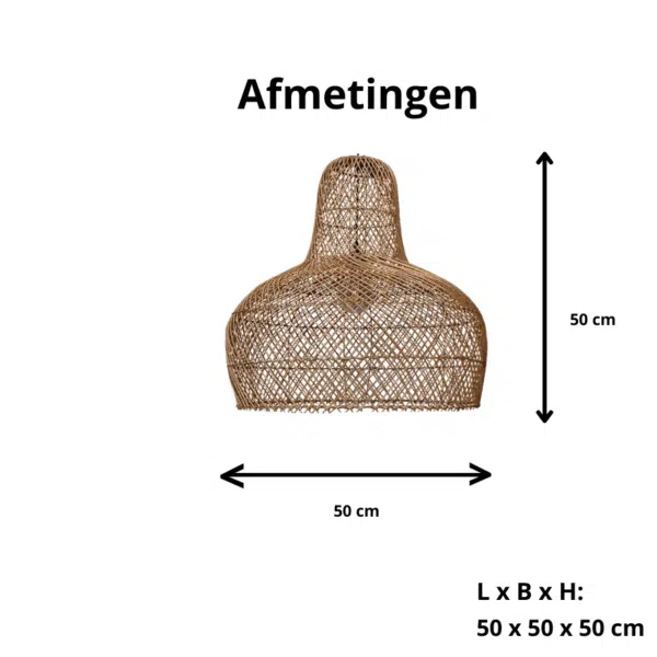 Rotan hanglamp Abella - ronde rotan hanglamp - 4Shine - Afbeelding 4