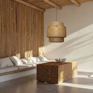 Bamboe hanglamp Santi - ronde bamboe hanglamp - 4Shine