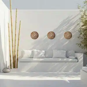 Ronde rotan wandlamp Jairo - 4Shine