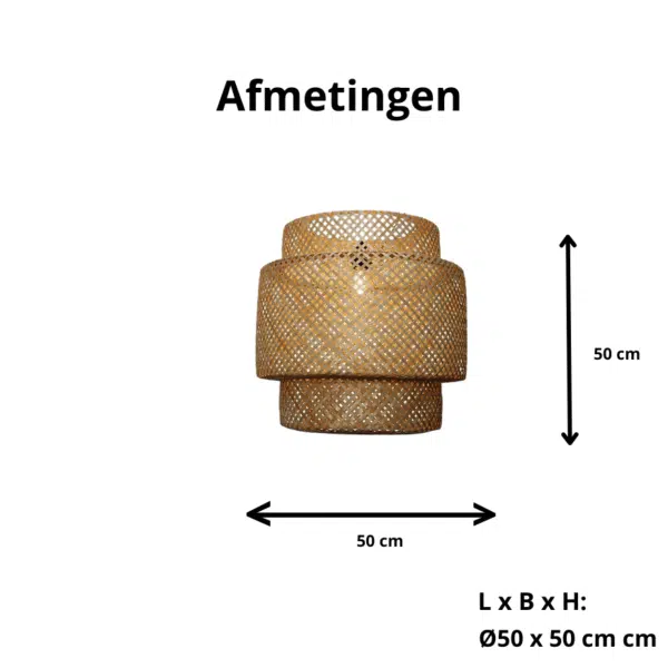 Bamboe hanglamp Santi - ronde bamboe hanglamp - 4Shine - Afbeelding 3