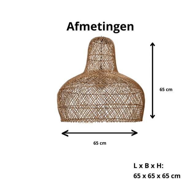 Rotan hanglamp Abella XL - ronde rotan hanglamp - 4Shine - Afbeelding 4