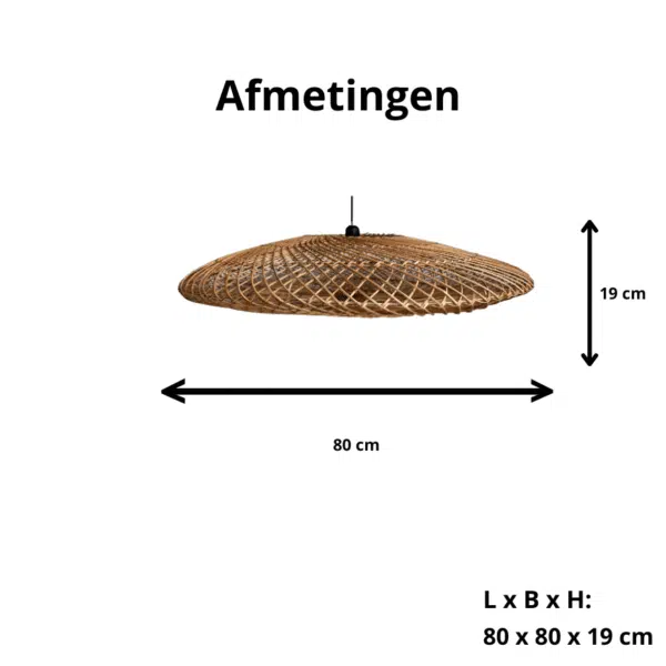 Rotan hanglamp Palmas - ronde rotan hanglamp - 4Shine - Afbeelding 3