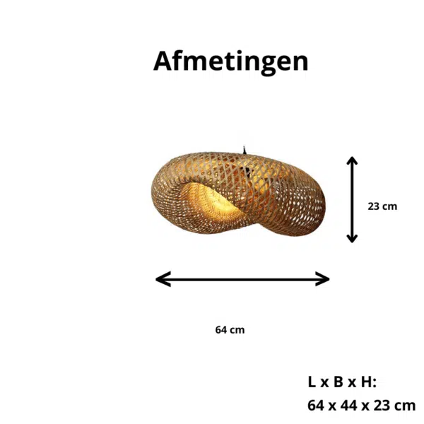 Bamboe hanglamp Sanso - ronde bamboe hanglamp - 4Shine - Afbeelding 5