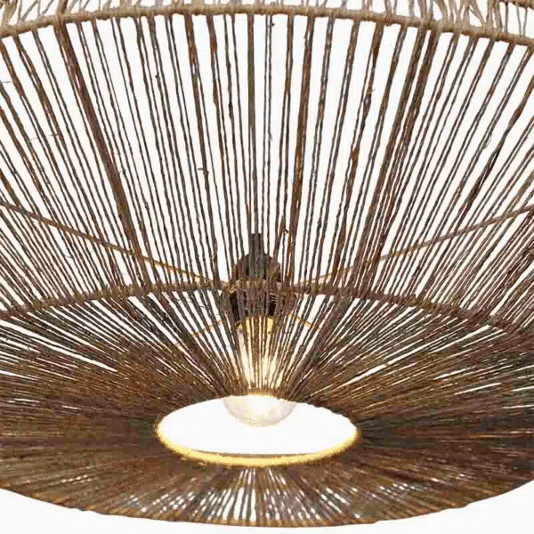 Ronde jute plafonniere Bella S - 4Shine - Afbeelding 2