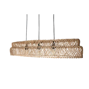 Rotan Hanglamp Mano - ovale rotan hanglmap - 4shine