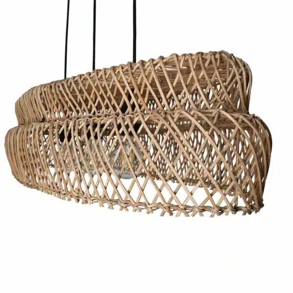 Ovale rotan hanglamp Mano - 4Shine - Afbeelding 3