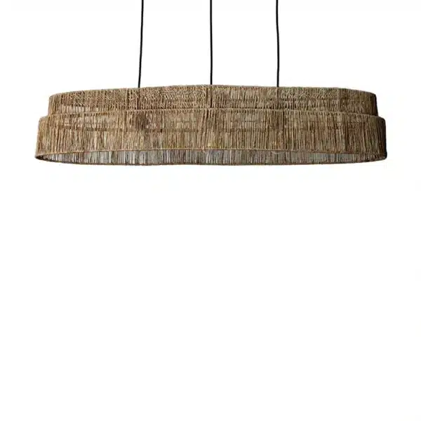 Ovale jute hanglamp Mano - 4Shine - Afbeelding 6