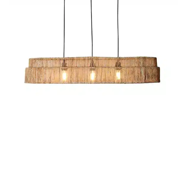 Ovale jute hanglamp Mano - 4Shine - Afbeelding 5