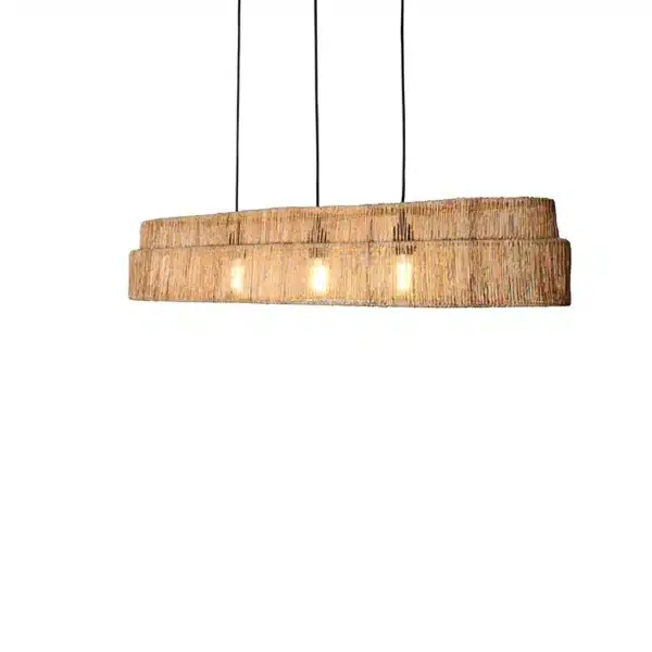 Ovale jute hanglamp Mano - 4Shine - Afbeelding 4