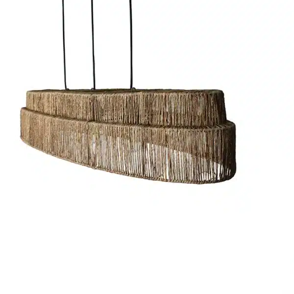 Ovale jute hanglamp Mano - 4Shine - Afbeelding 2