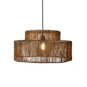Ronde jute hanglamp Isla - 4Shine
