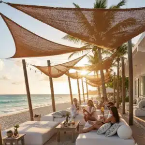 kokos schaduwdoek 3x3x3 m1 - 4shine