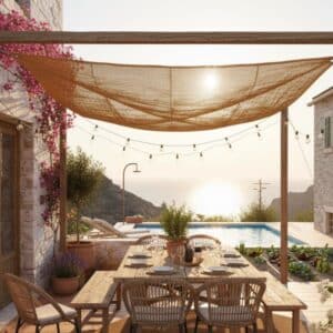 Kokos schaduwdoek 4x3 m1 - 4shine