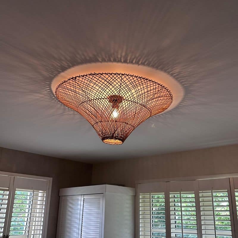 Rotan plafondlamp Solana - 4shine