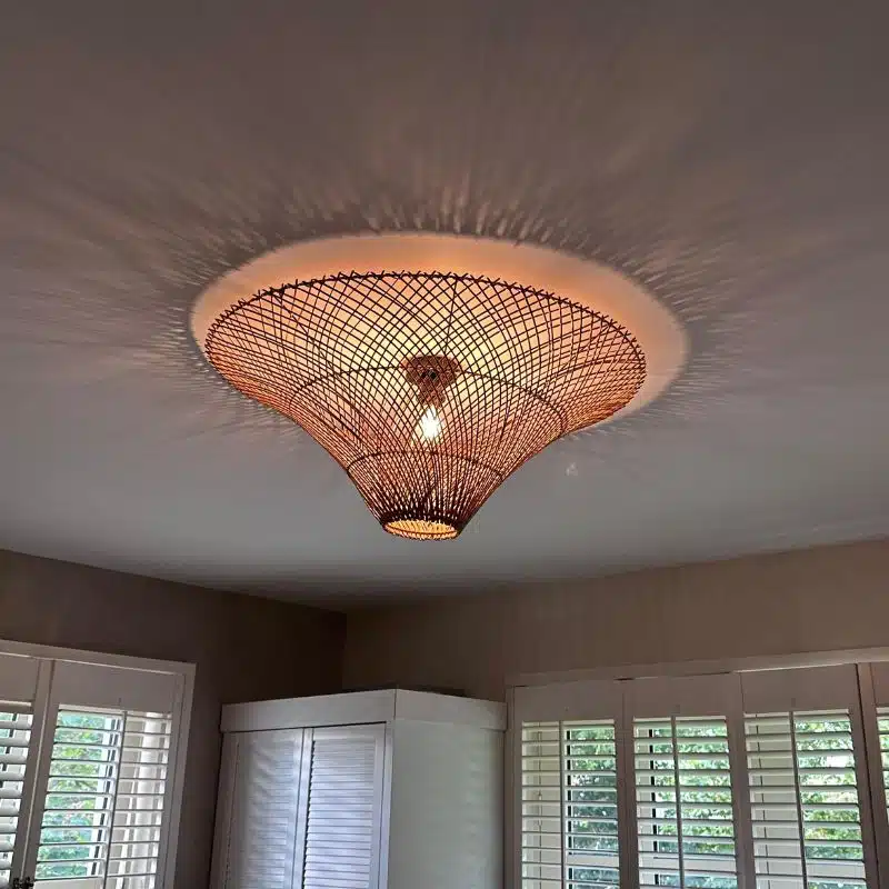 Rotan plafondlamp Solana - 4shine