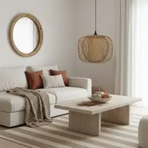 Bamboe hanglamp Fira M- ronde bamboe hanglamp - 4Shine