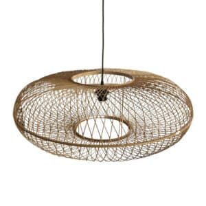Bamboe hanglamp Lina - ronde bamboe hanglamp - 4Shine
