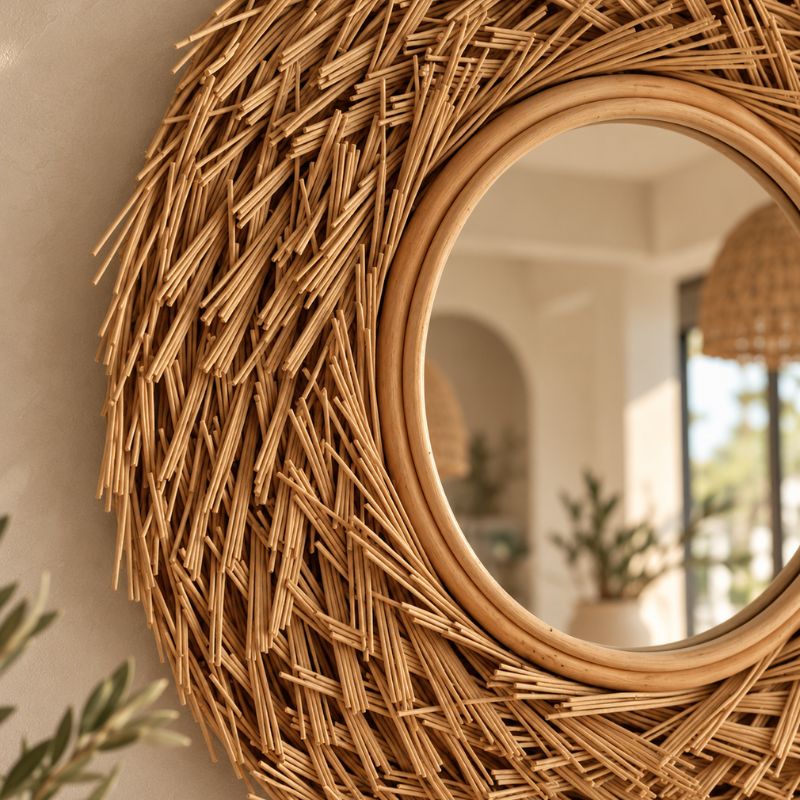 Rotan spiegel - detail - 4shine