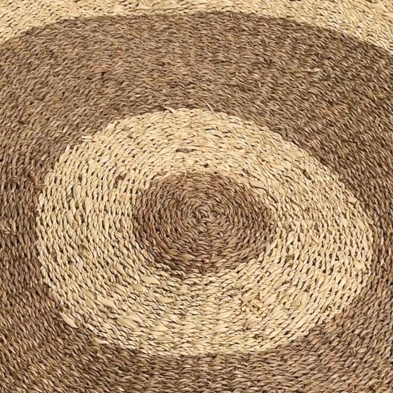 Rond vloerkleed zeegras + palm