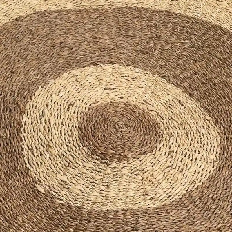 Rond vloerkleed zeegras + palm Rond vloerkleed zeegras + palm