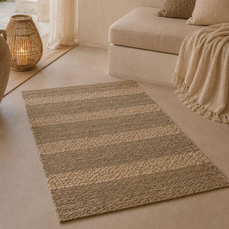 Zeegras & palm vloerkleed 80x150 cm - rechthoekig vloerkleed - 4shine
