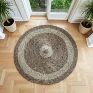 Zeegras + palm vloerkleed rond - 4shine