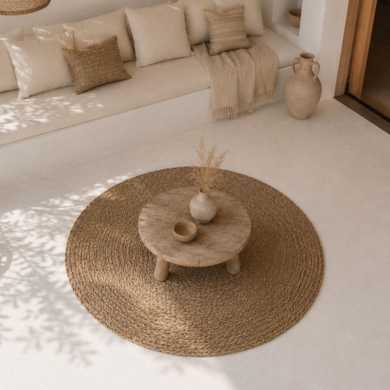 Zeegras vloerkleed D150 cm - rond vloerkleed - 4shine