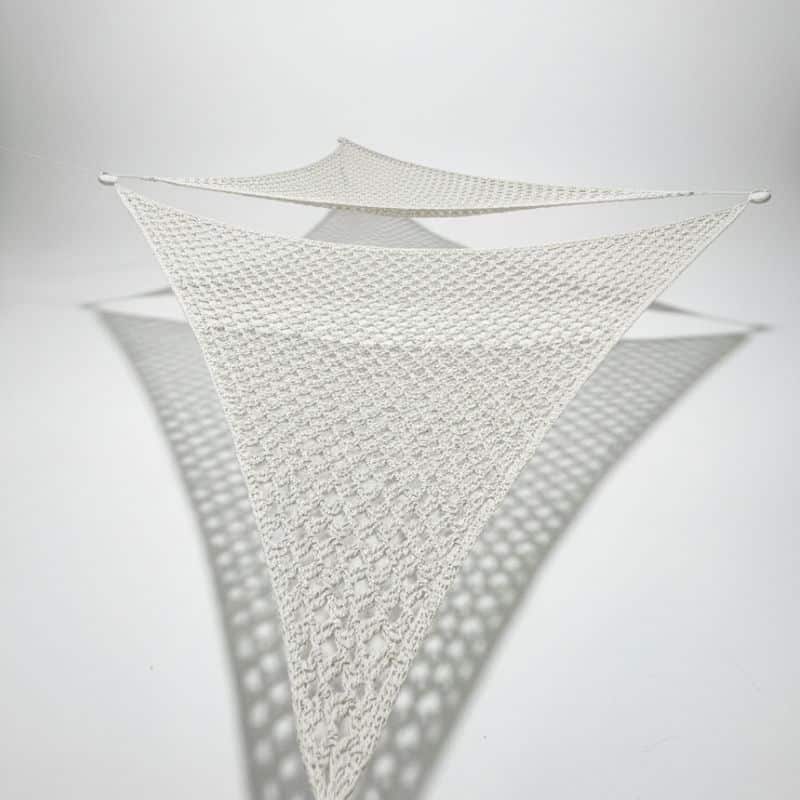 Driehoekig schaduwdoek Macramé