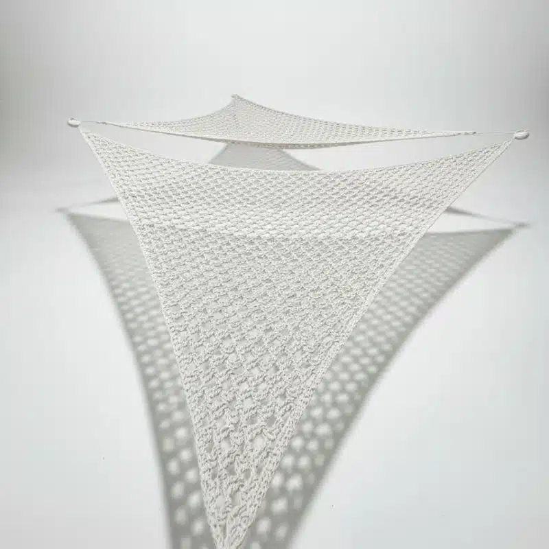 Driehoekig schaduwdoek Macramé