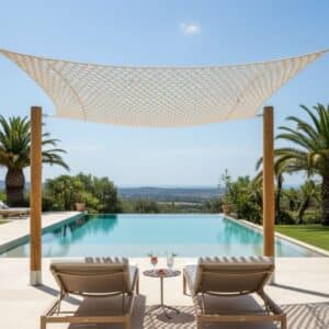 Vierkant macramé schaduwdoek 3x3 m1 - 4shine