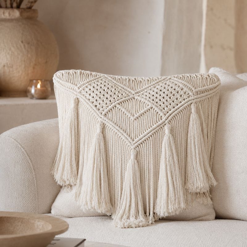 Macramé sierkussen Bloom - 4shine
