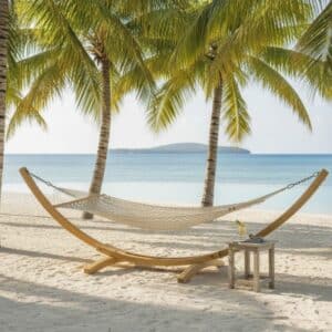 Macramé hangmat met standaard, zonder franjes