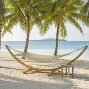 Macramé hangmat met standaard, zonder franjes