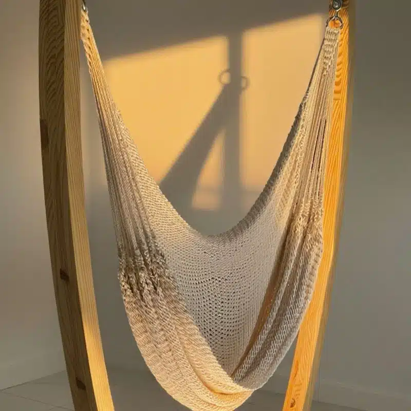 Macramé hangmat stoel