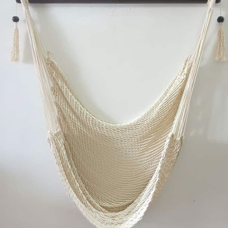 Macramé hangstoel Macramé hangstoel
