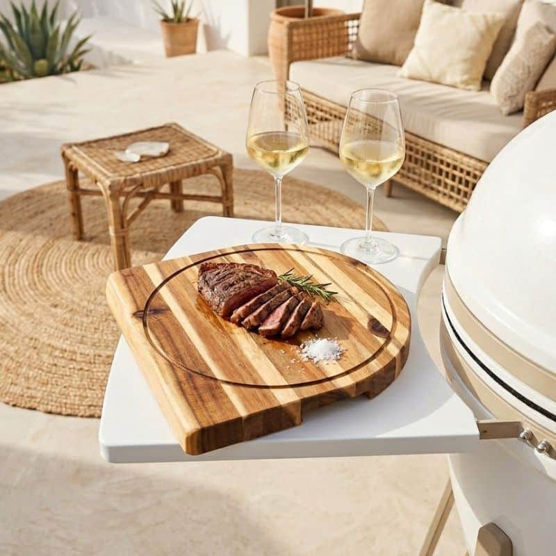 Barbecue snijplank - D32x3 cm - Acacia - Ovaal - 4shine