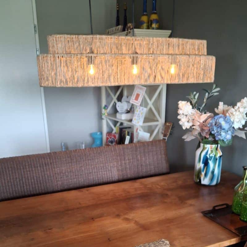 Jute hanglamp Mano
